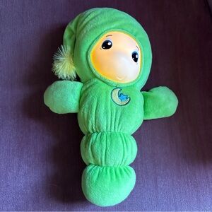Hasbro Playskool Soft Green Plush Glo Worm Toy